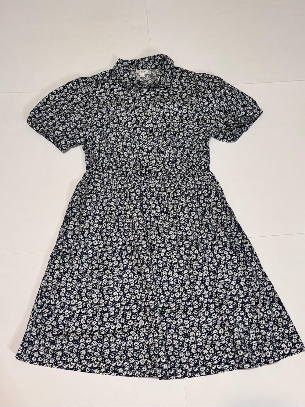 J. Crew Navy Blue Floral Dress